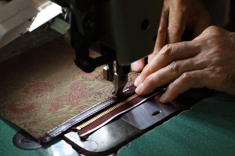 生地を使った内装作り